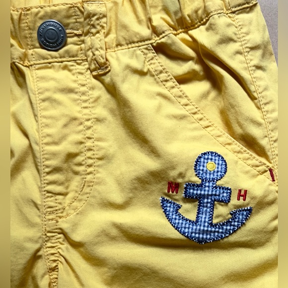 Miki House Children’s Yellow Nautical Theme Pants Size 120 5T 100% Cotton Twill - Picture 3 of 6
